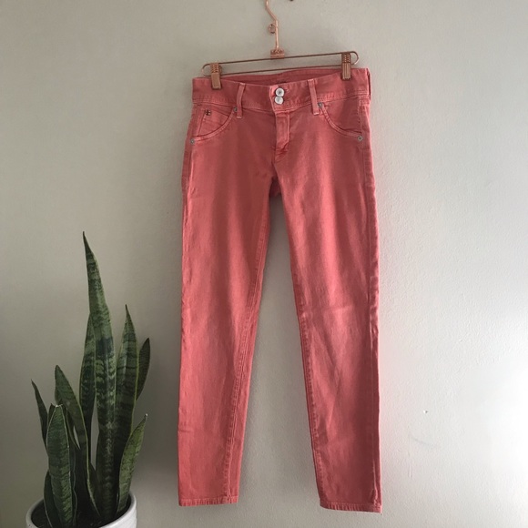 Hudson Jeans Denim - Hudson Jeans - Collin Skinny Crop Jeans (Salmon)